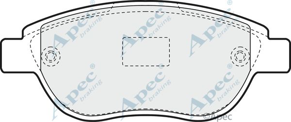 APEC BRAKING Комплект тормозных колодок, дисковый тормоз PAD1194